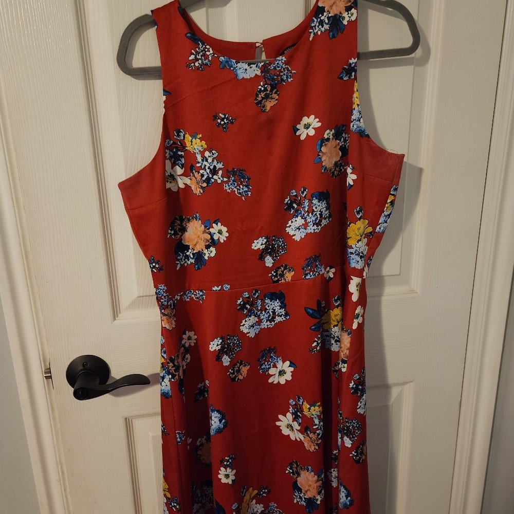 Floral fit and flare dress